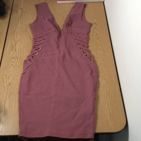 iris Dresses & Skirts - B7 New Womens Iris Lace Up Dress Mauve Dusty Rose Size Small
